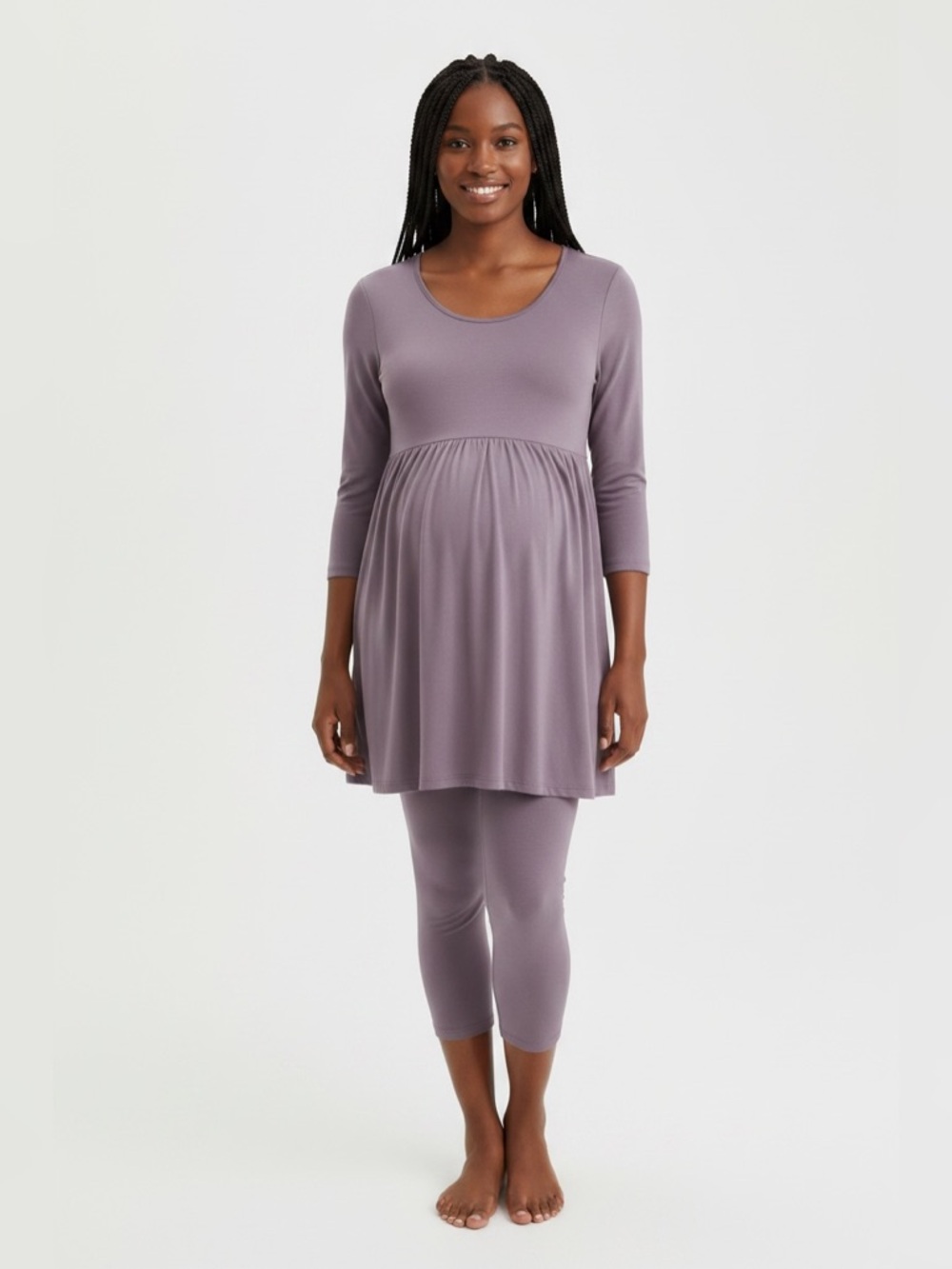 My Bump 3/4 Sleeve Maternity Tunic Purple Size XL - NEW